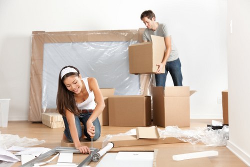 Packing boxes and moving supplies in Highbury