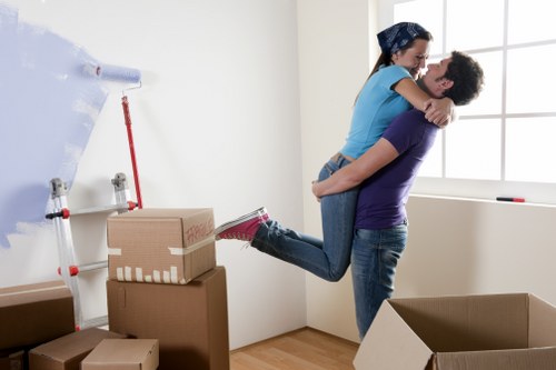 Organised moving day logistics in Highbury with protected furniture