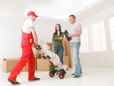 Boxes and packing materials prepared for removals in Highbury